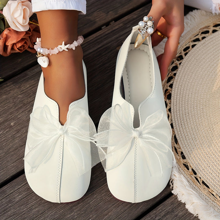 Bow-Accent wsuwane baleriny
