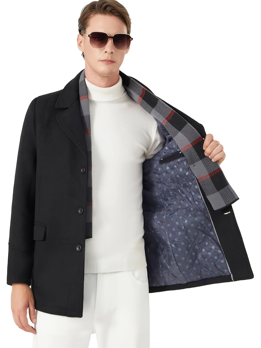 Dopasowany Single-Breasted Overcoat