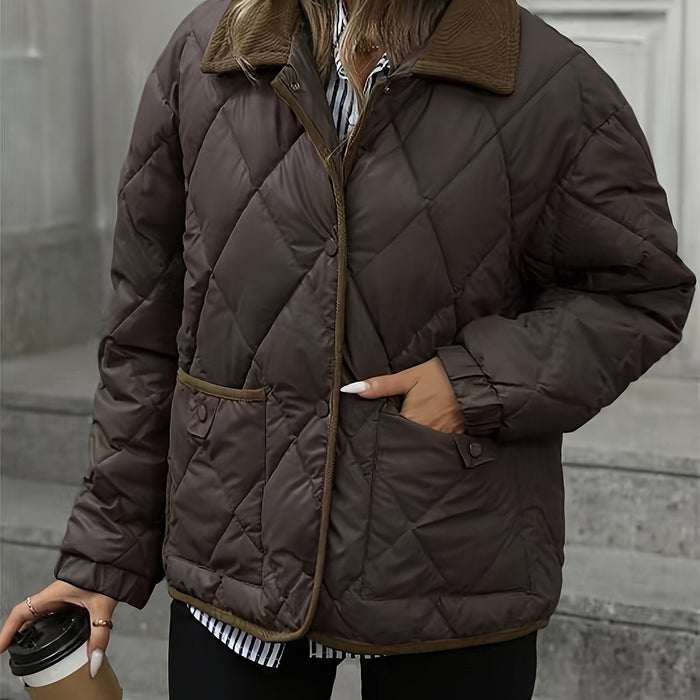Diamond-pikowany Padded kurtka