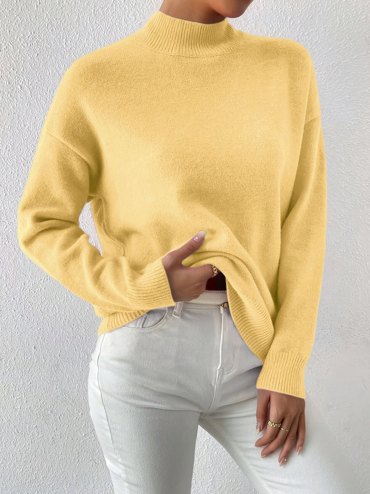 Elegancki imitacja szyja sweter