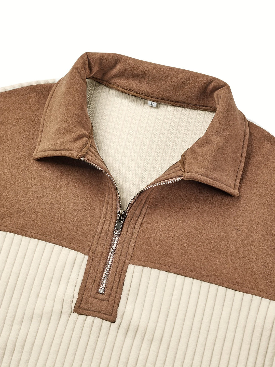 Two-Tone zamek 1/4 sweter