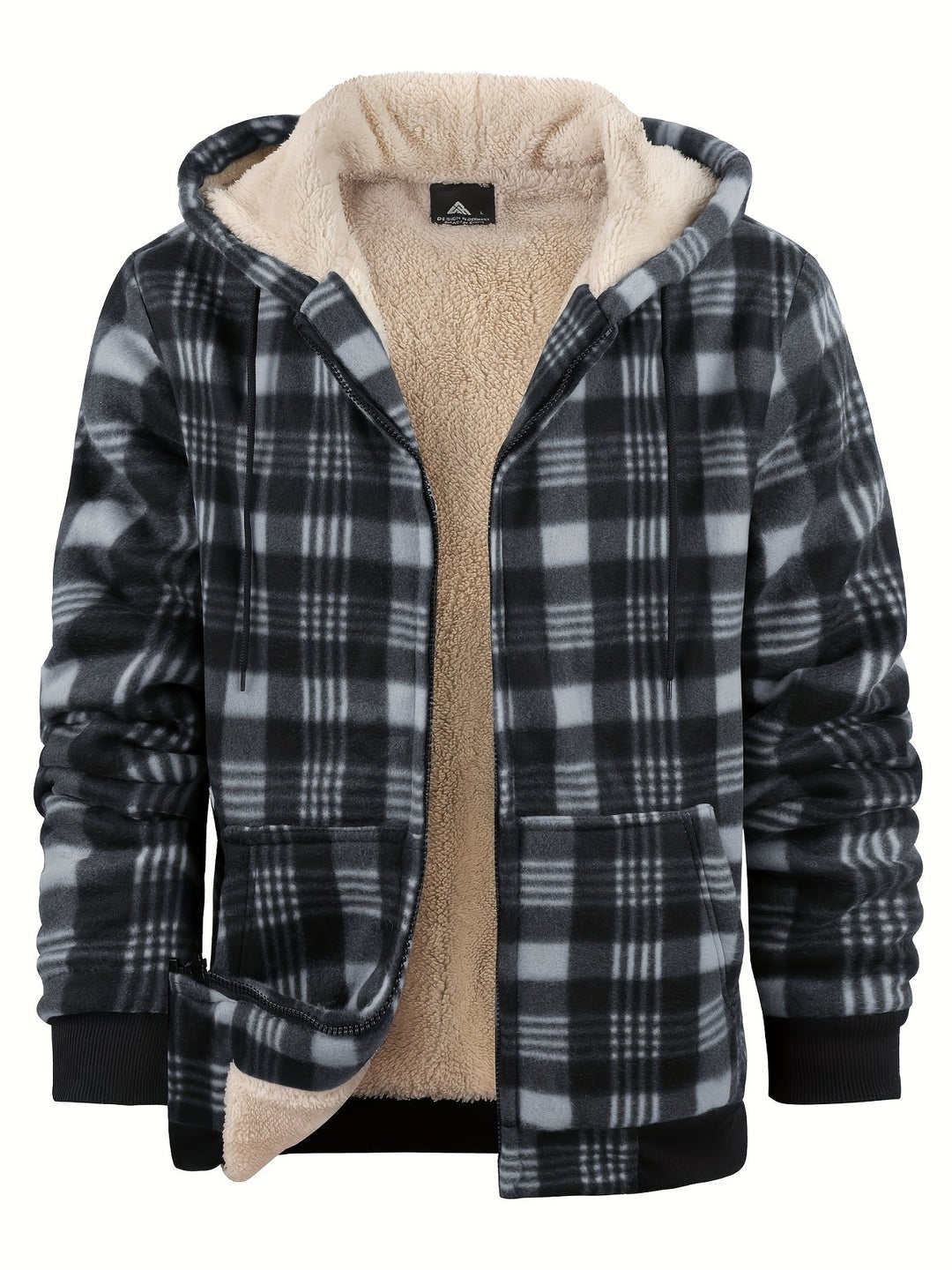Przytulny z kapturem Zip-Up kurtka