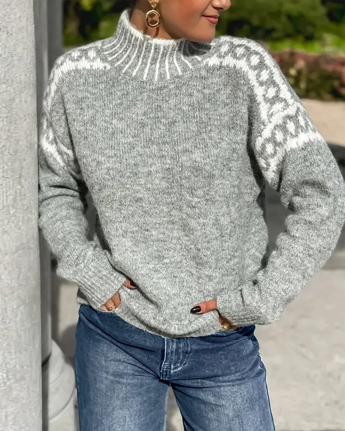 Przytulny wzorzysty sweter
