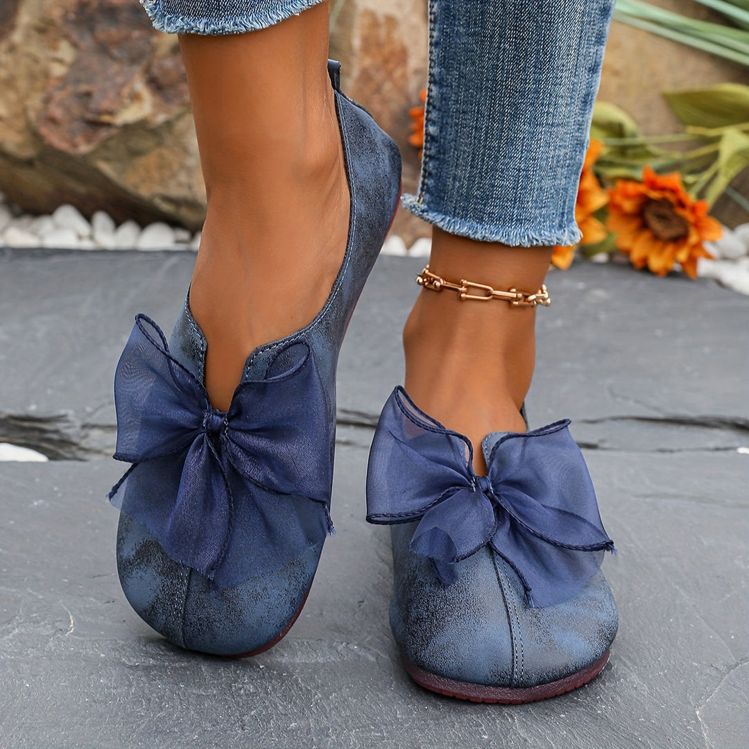 Bow-Accent wsuwane baleriny
