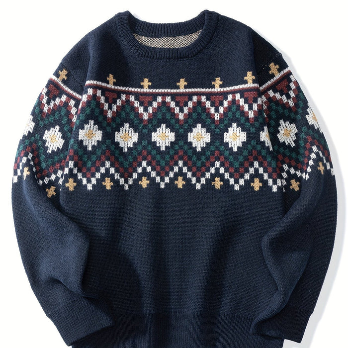 Tradycyjny wzorzysty sweter