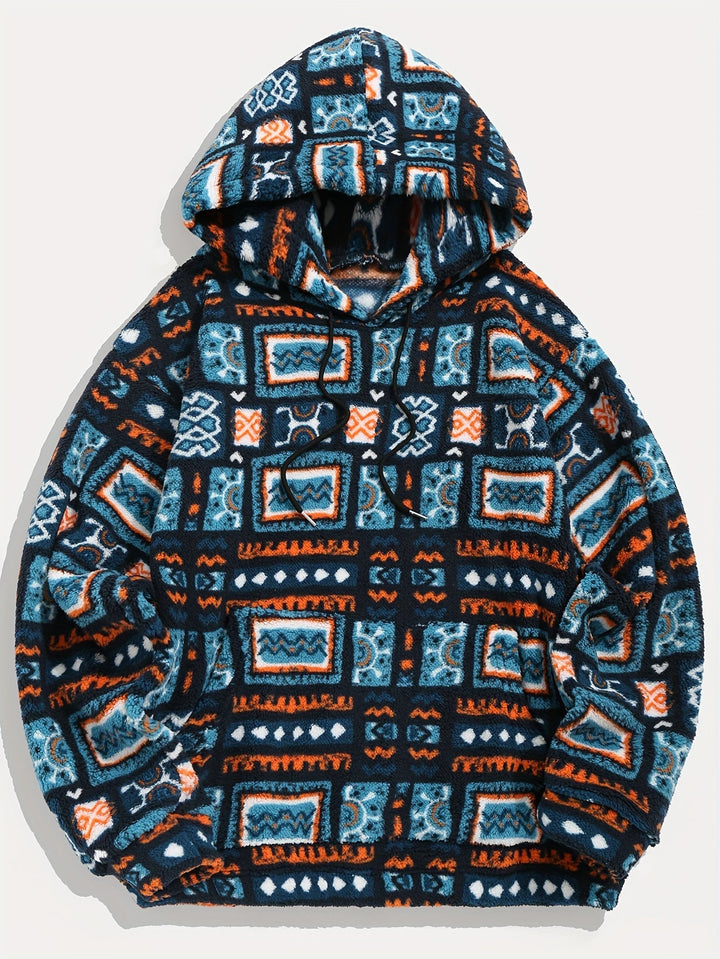 Wzorzysty bluza z kapturem