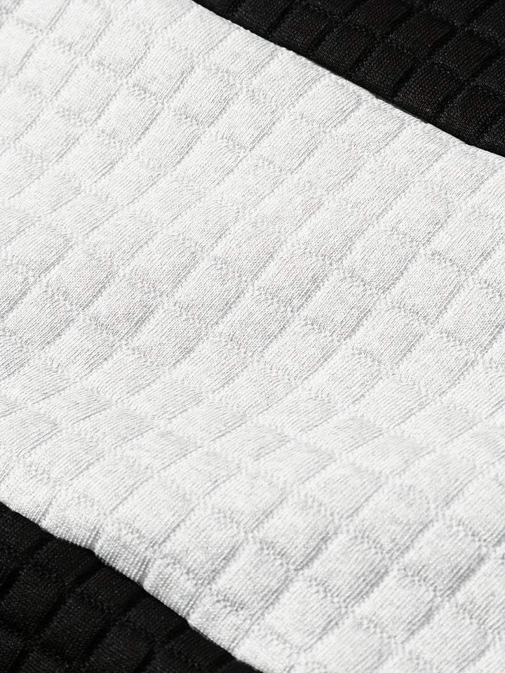 Fakturowany blok kolorów bluza z kapturem