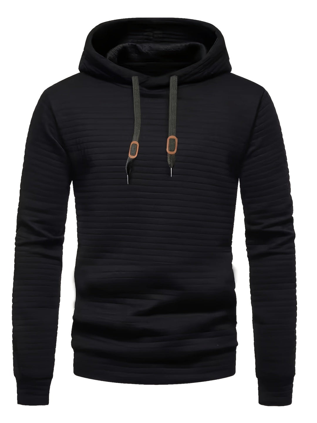 Fakturowany bluza z kapturem