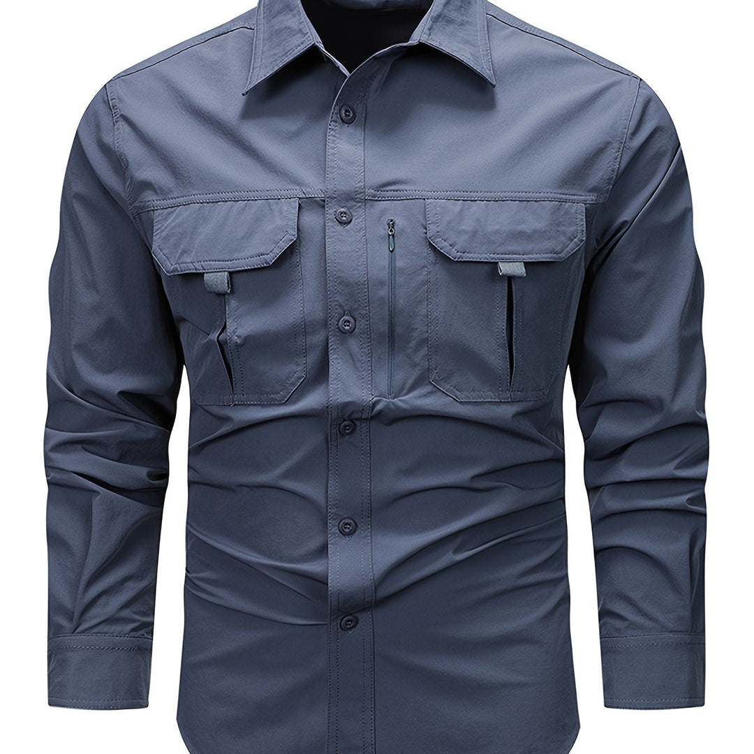 Solidny Multi-Pocket Cargo koszula