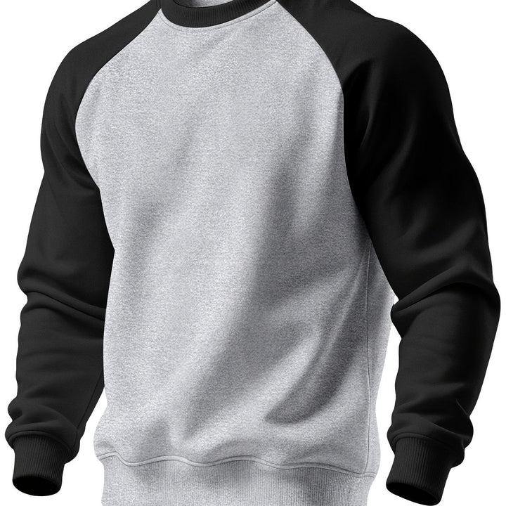 Klasyczny Raglan bluza z okrągłym dekoltem