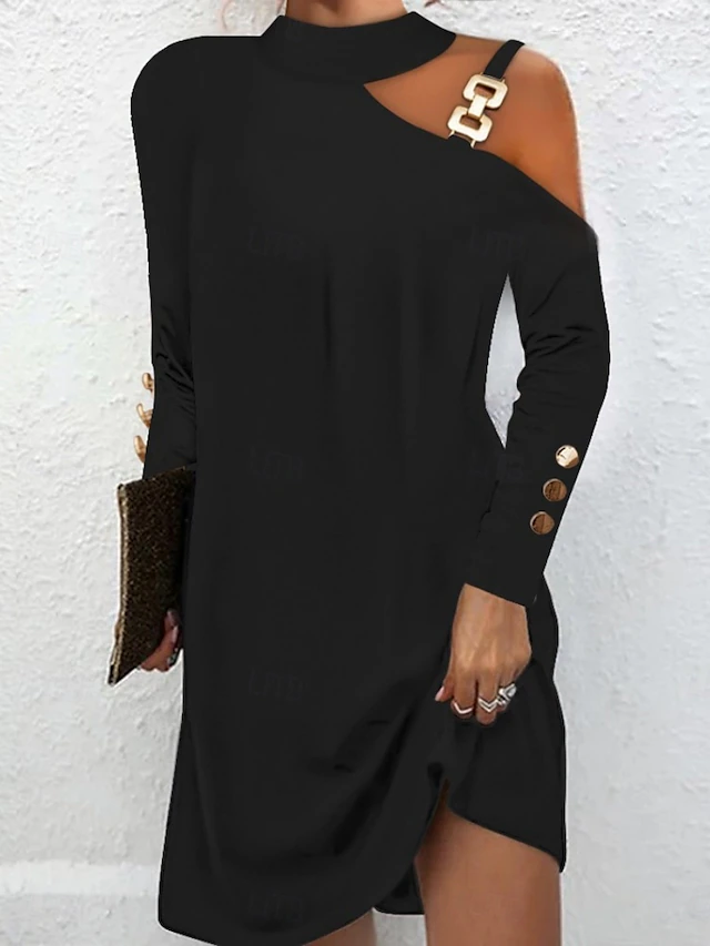 Elegancki Cold-Shoulder sukienka