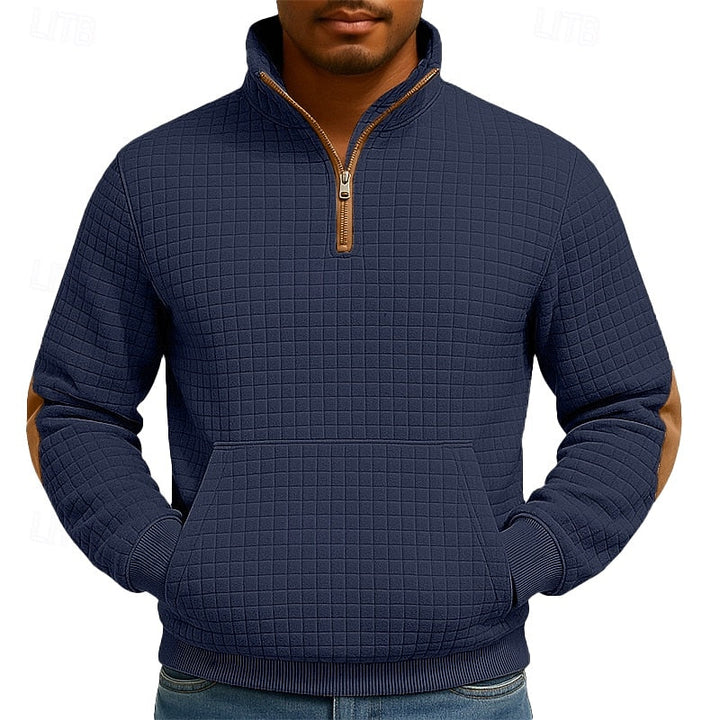 Fakturowany zamek 1/4 sweter