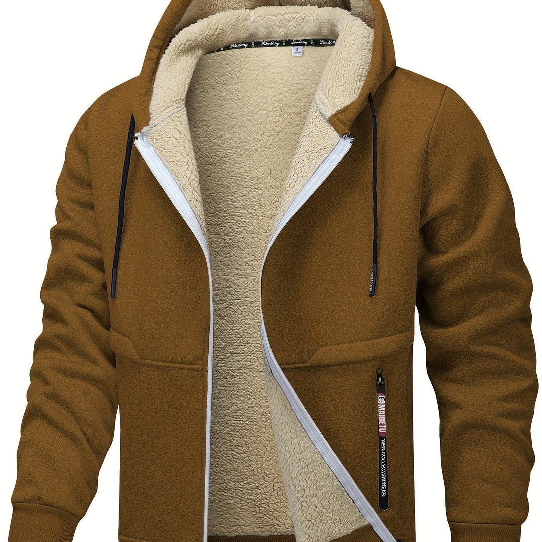 Przytulny z kapturem Zip-Up kurtka