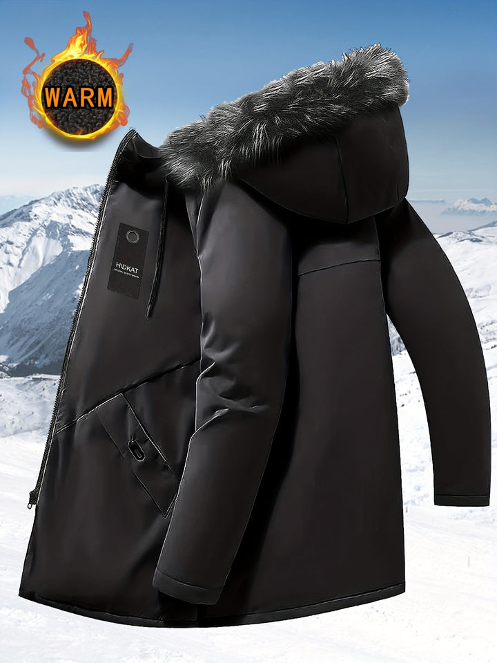Z kapturem Mid-Length parka kurtka