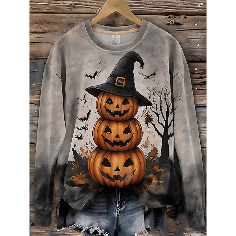 Playful Halloween w paski bluza