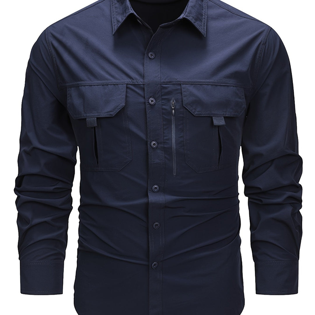 Solidny Multi-Pocket Cargo koszula