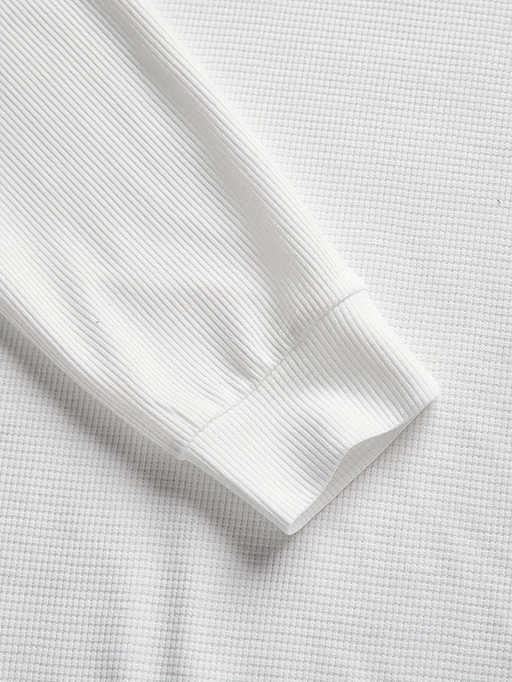 Fakturowany Elbow-Patch sweter
