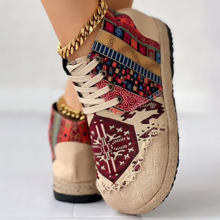 Boho wzorzysty wysokie sneakersy