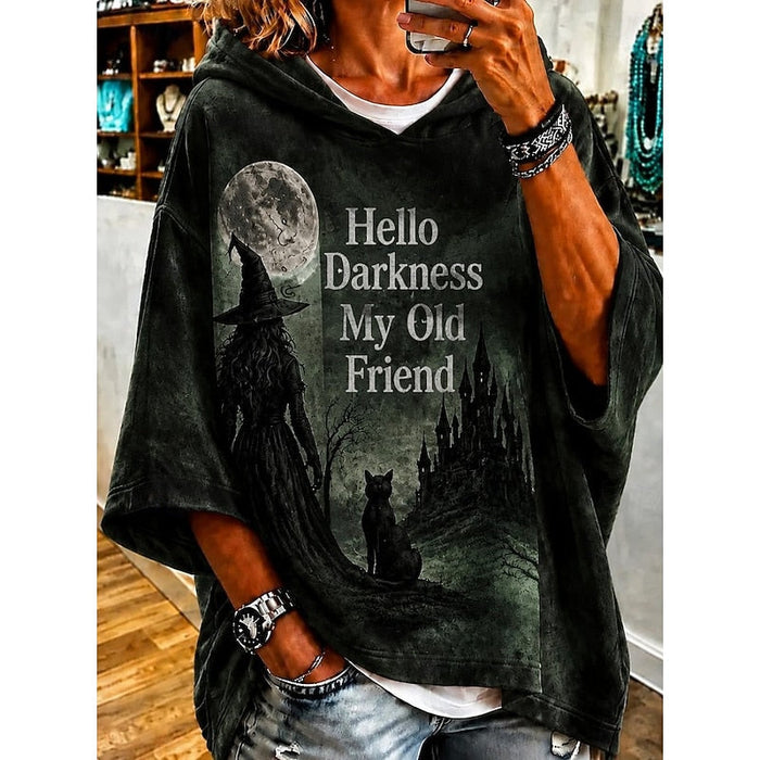 Halloween graficzny z kapturem bluza z kapturem