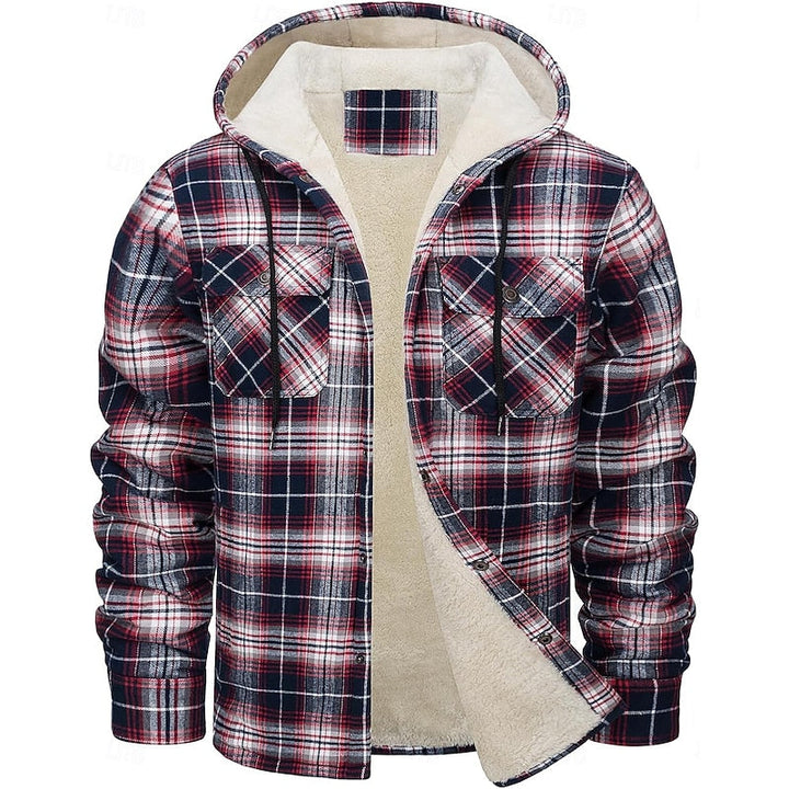 Z kapturem Check Overshirt