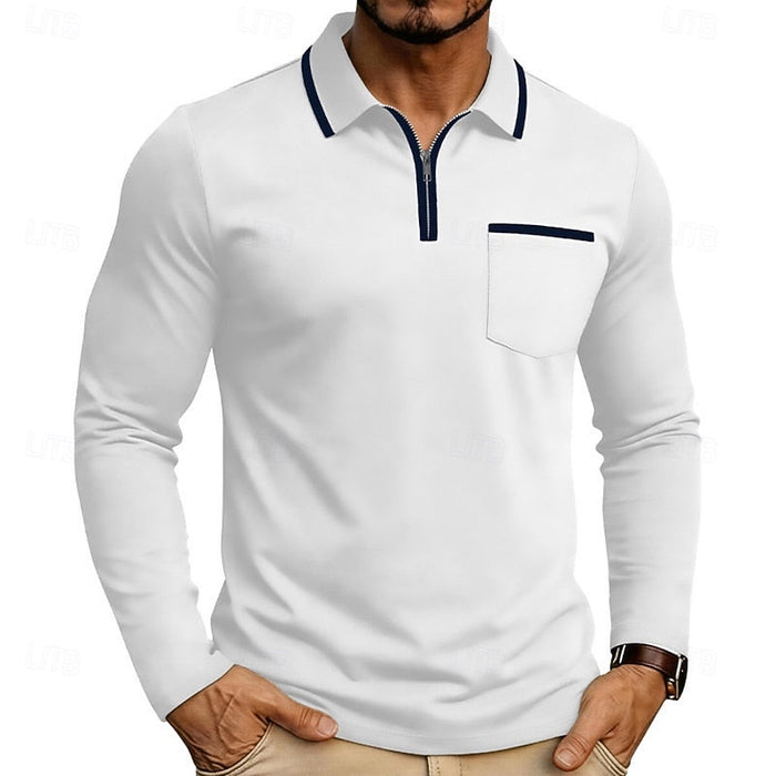 Elegancki zamek 1/4 koszulka polo