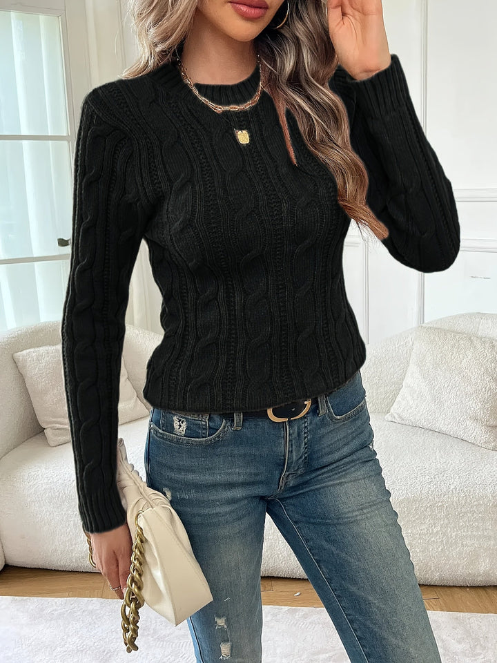 Klasyczny Twist-Knit sweter