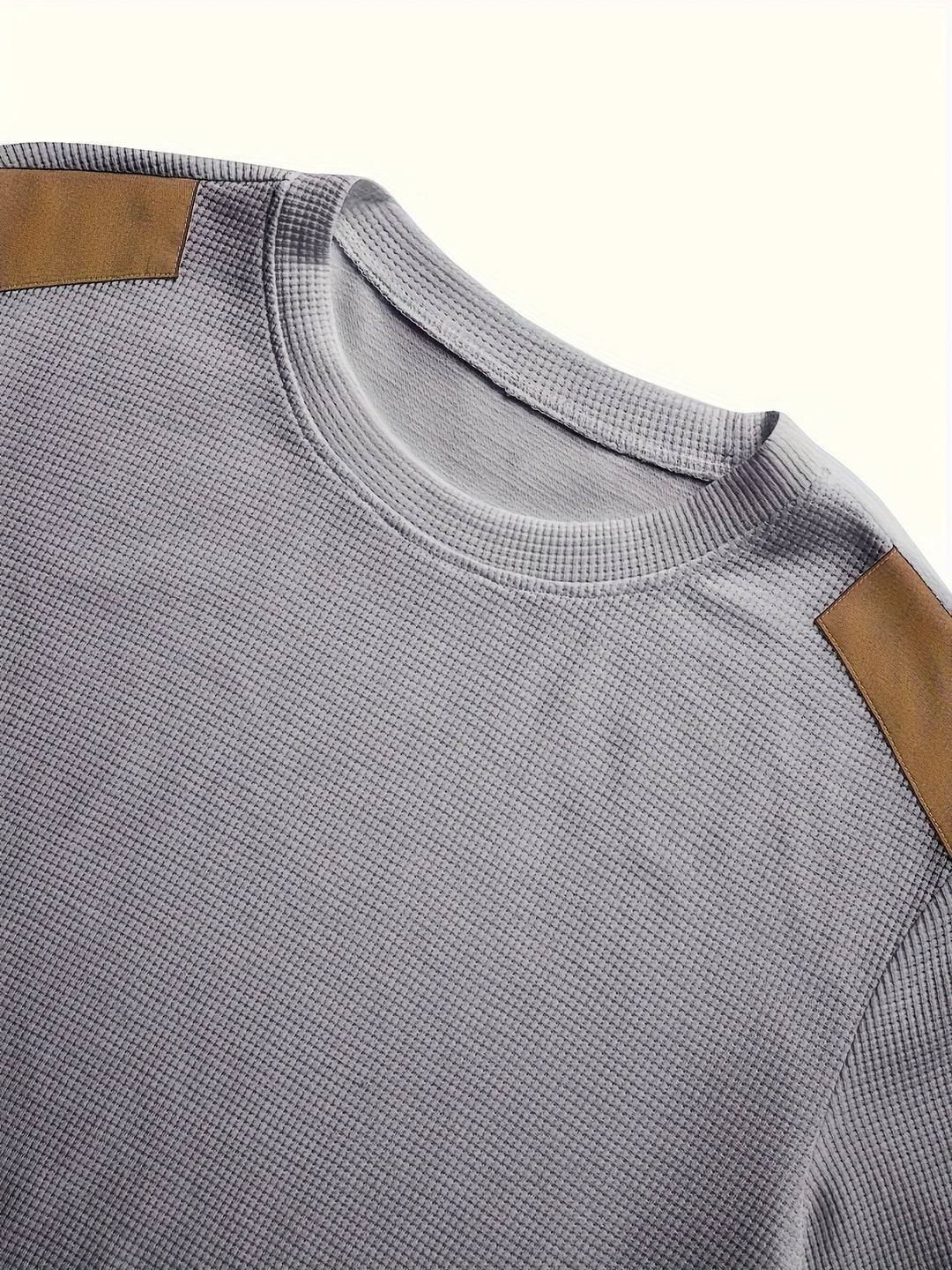 Fakturowany Elbow-Patch sweter