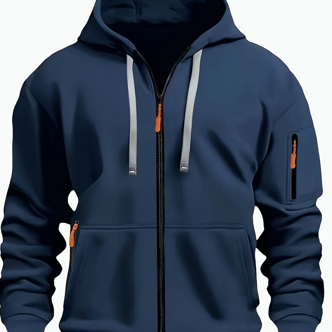 Codzienny Zip-Up bluza z kapturem