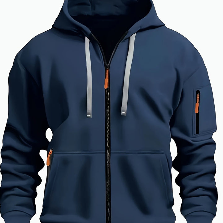 Codzienny Zip-Up bluza z kapturem