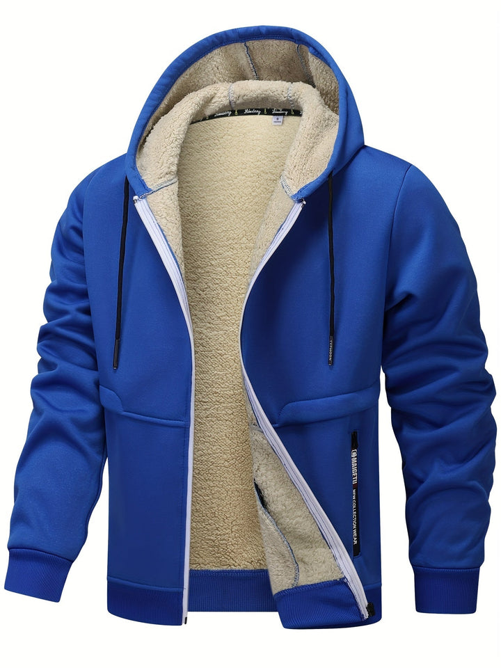 Przytulny z kapturem Zip-Up kurtka