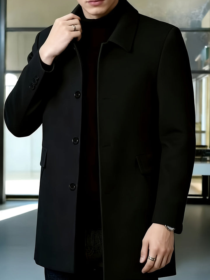 Elegancki Single-Breasted Overcoat
