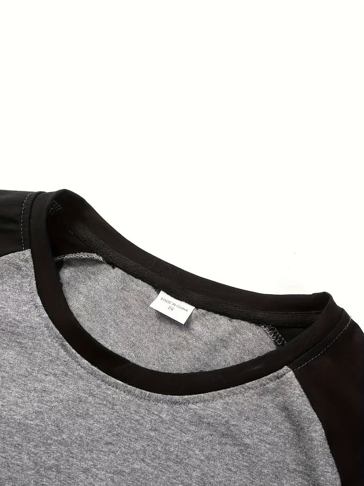 Two-Tone Raglan długi-rękaw top