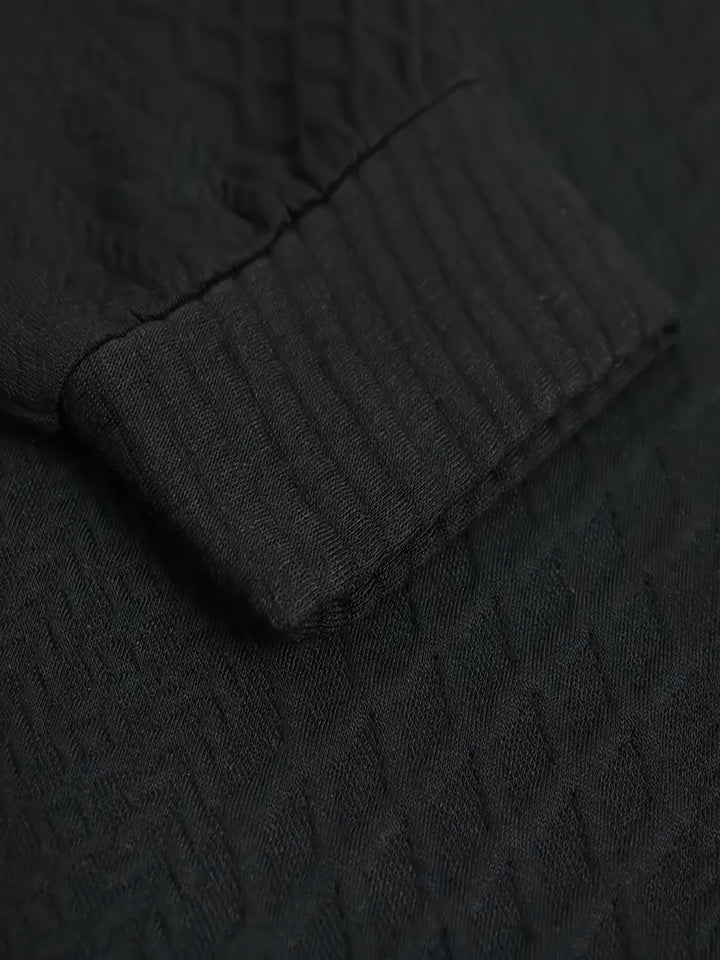 Wyróżniać się kołnierz guzik Henley sweter