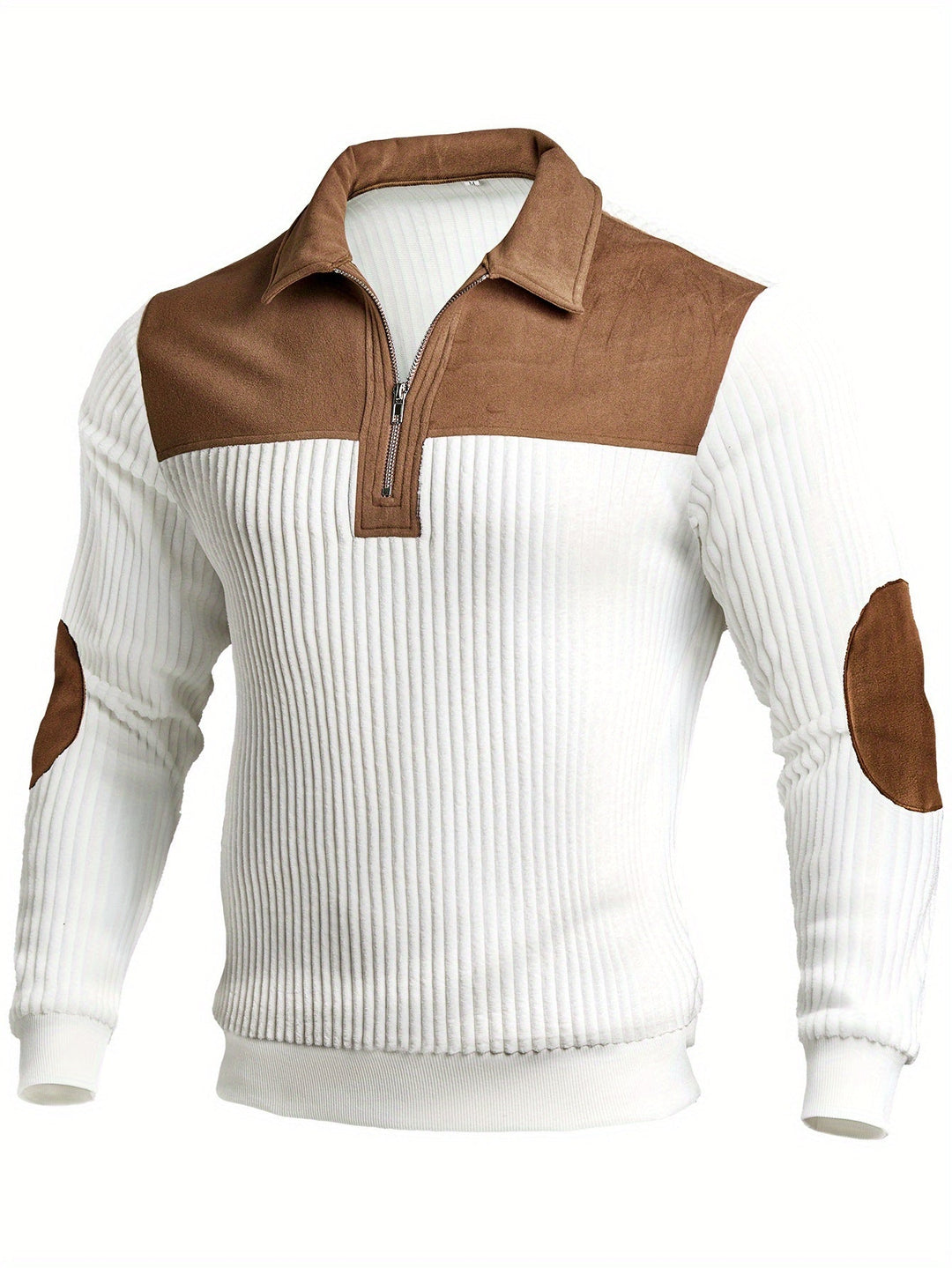 Two-Tone zamek 1/4 sweter