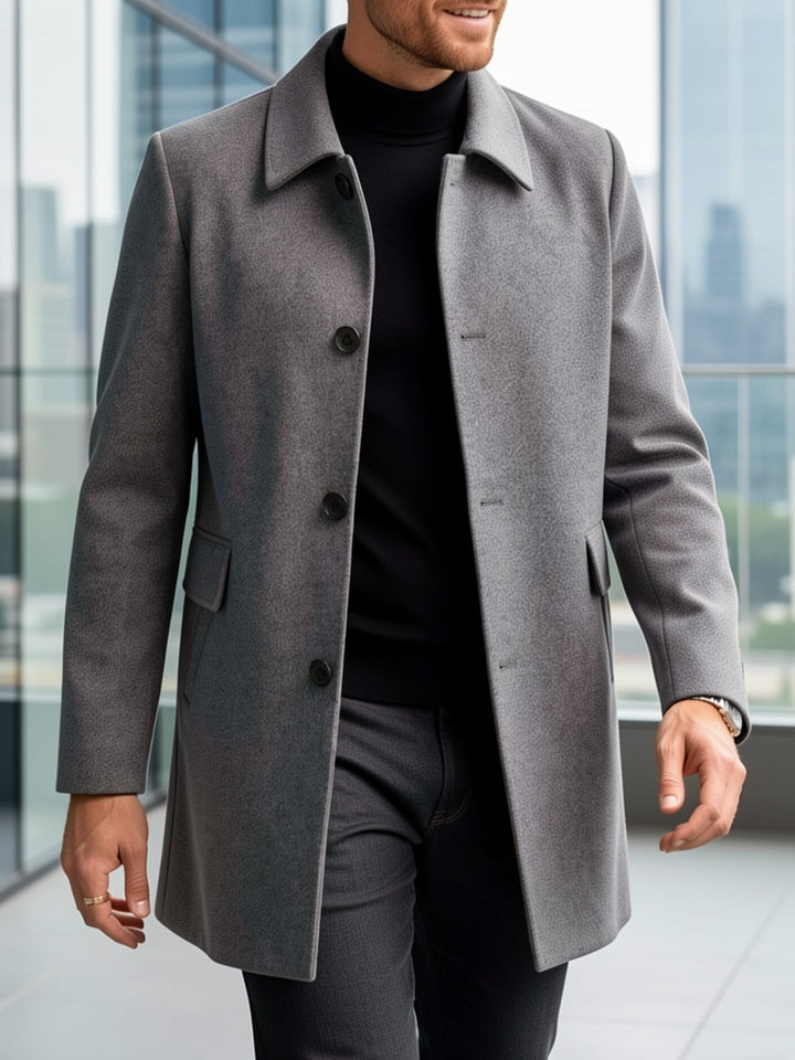 Elegancki Single-Breasted Overcoat