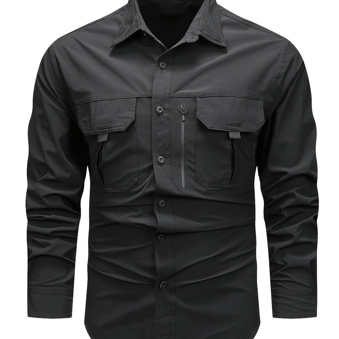 Solidny Multi-Pocket Cargo koszula