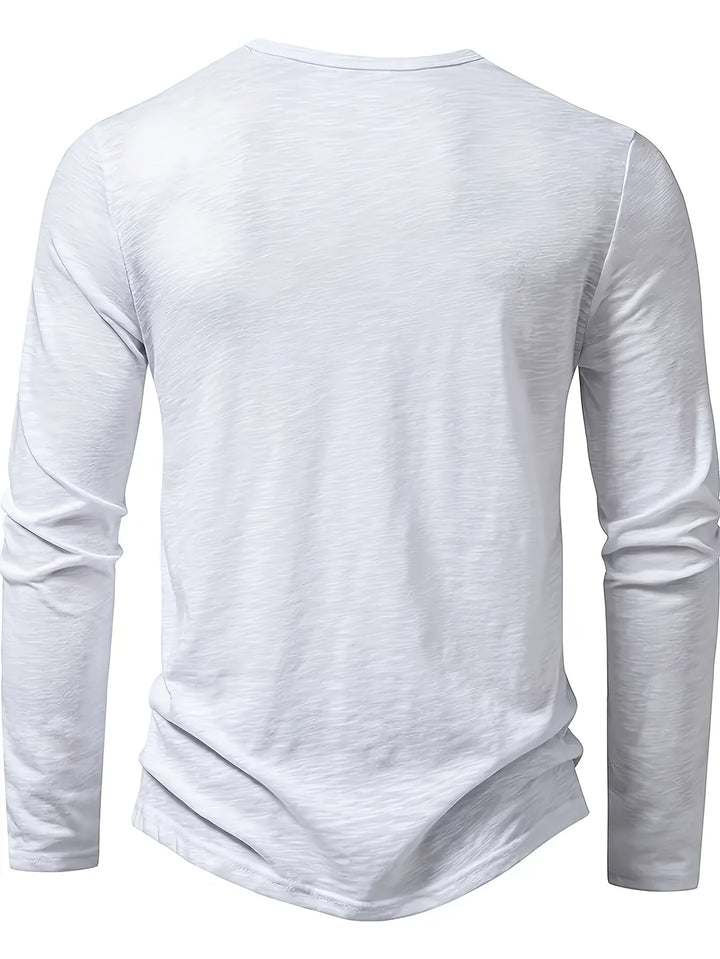 Klasyczny Button-Placket Henley
