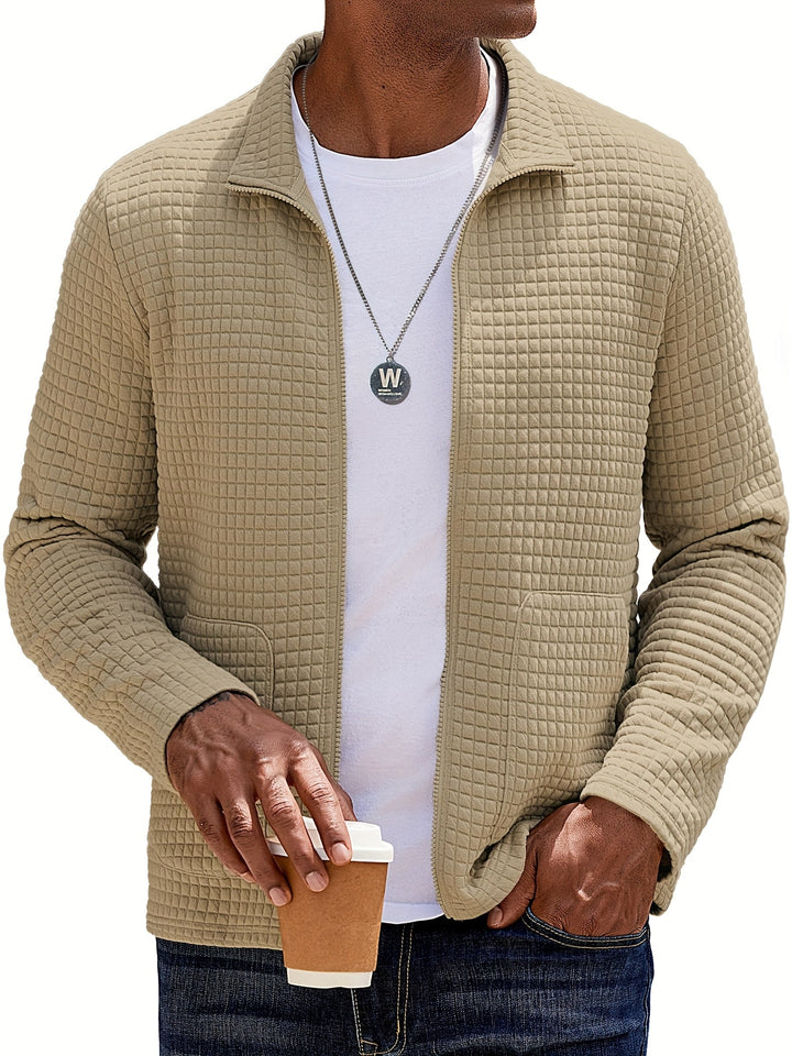 Fakturowany Zip-Up kurtka