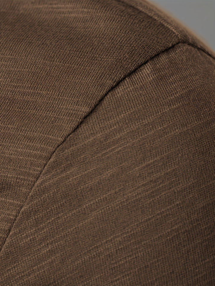 Klasyczny Button-Placket Henley