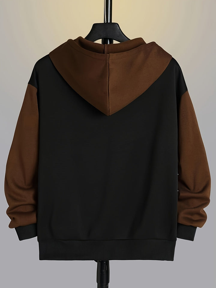 Blok kolorystyczny Zip-Up bluza z kapturem
