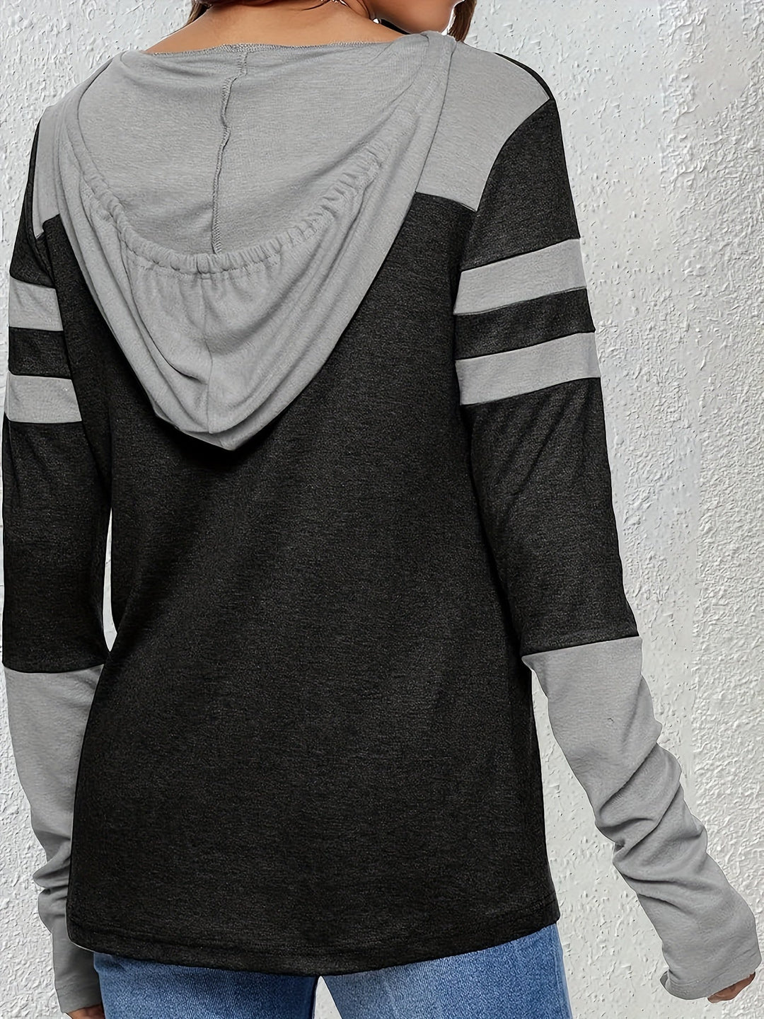 Two-Tone sznurek bluza z kapturem