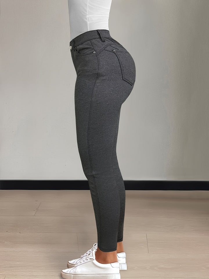 Wysoki-talia dopasowane dżinsy