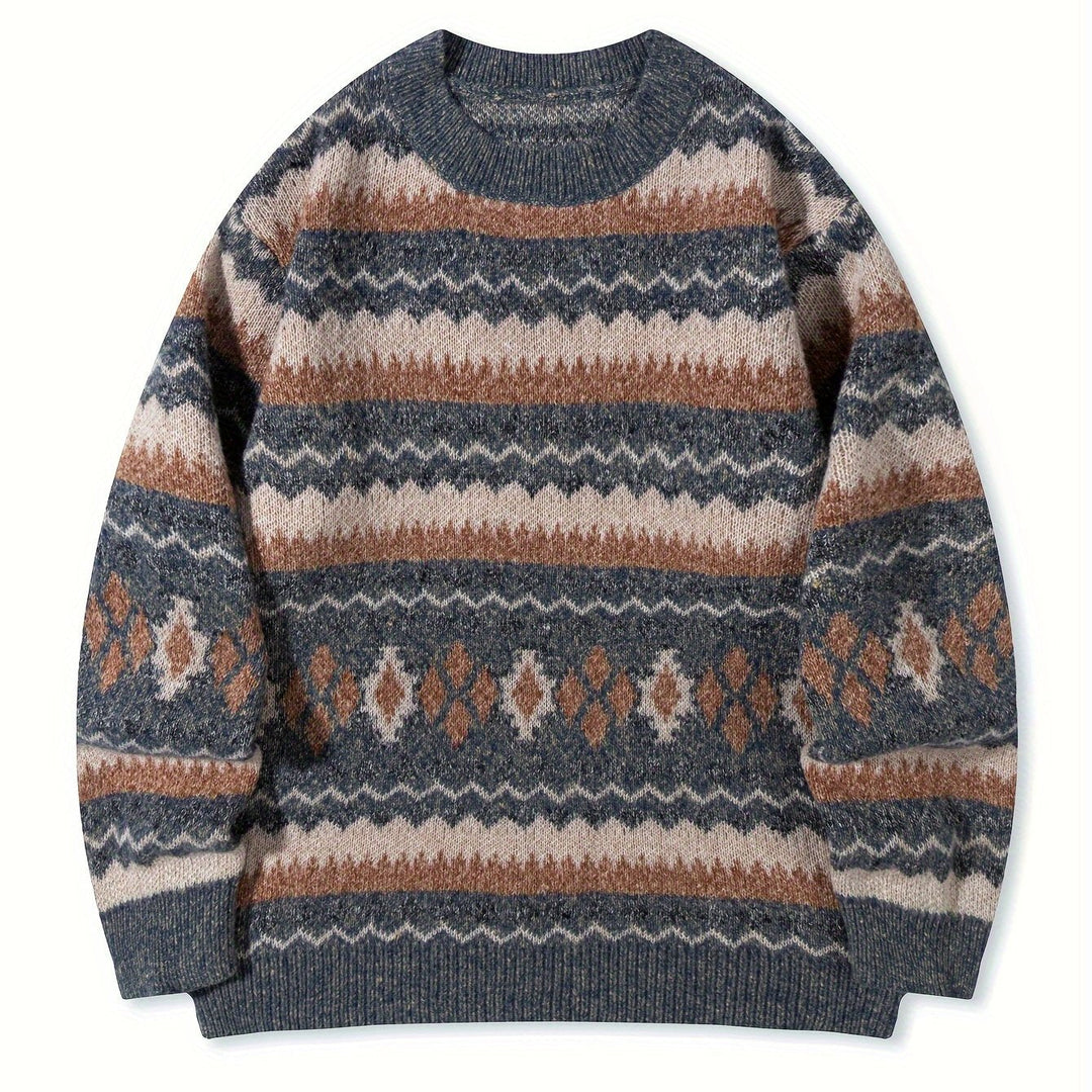 Tradycyjny wzorzysty sweter