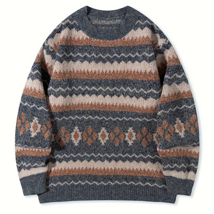 Tradycyjny wzorzysty sweter