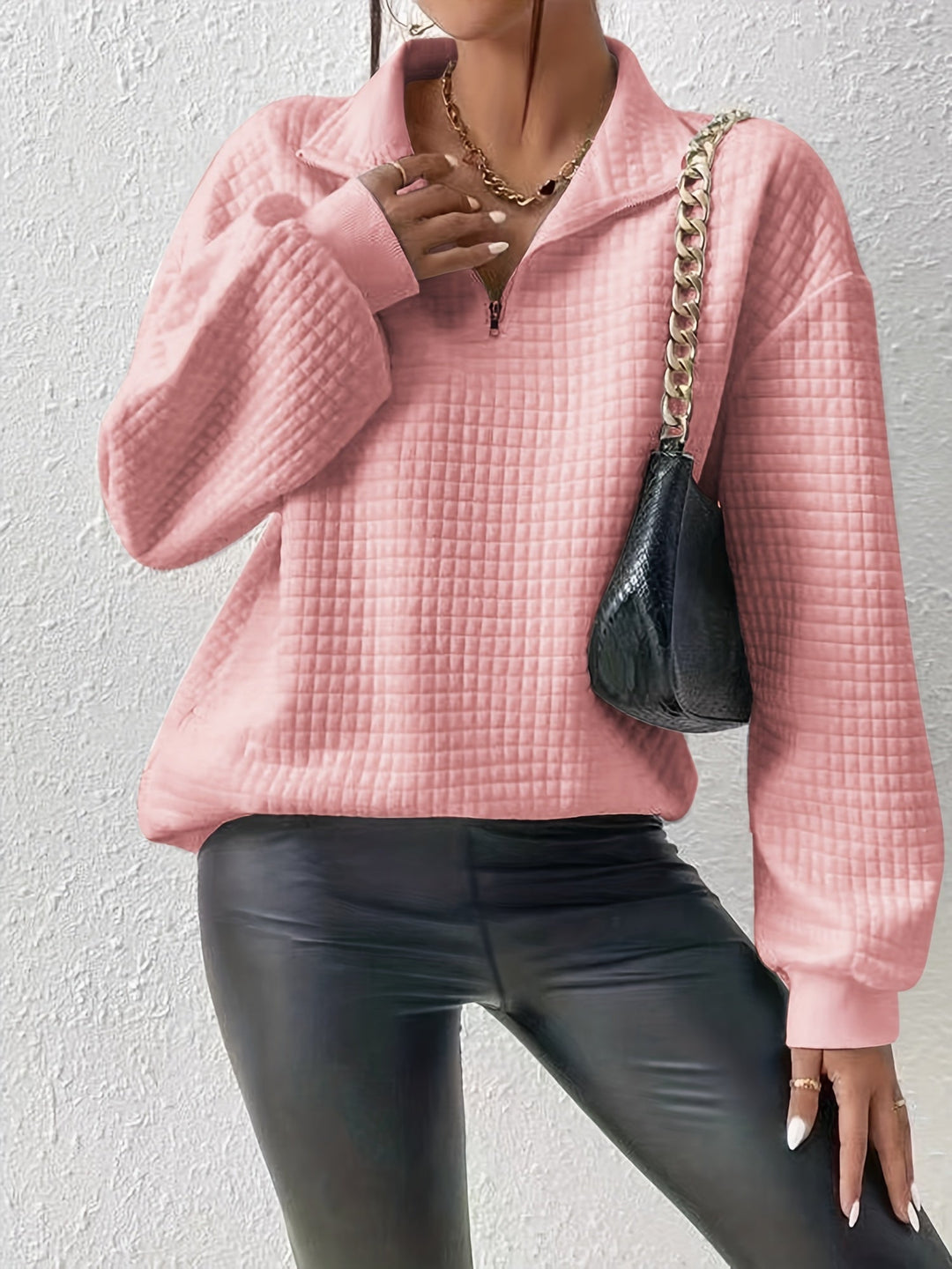 Swobodny zamek 1/4 sweter