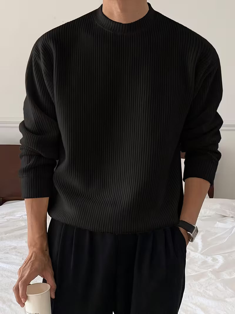 Knitwear długi rękaw prążkowany koszula