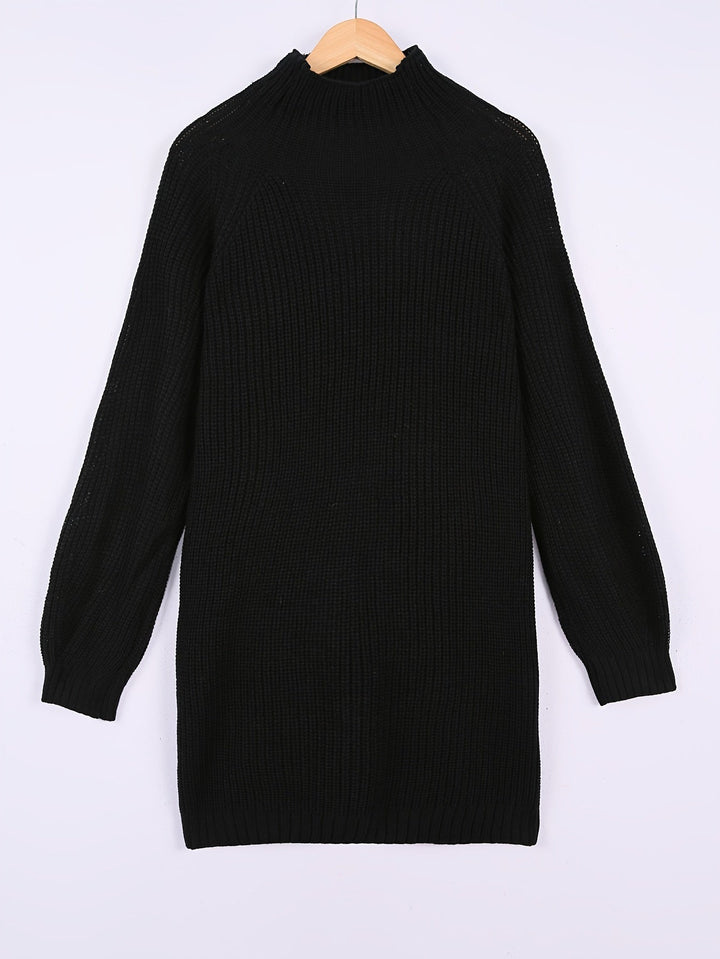 Swobodny Half-sweter z golfem sukienka