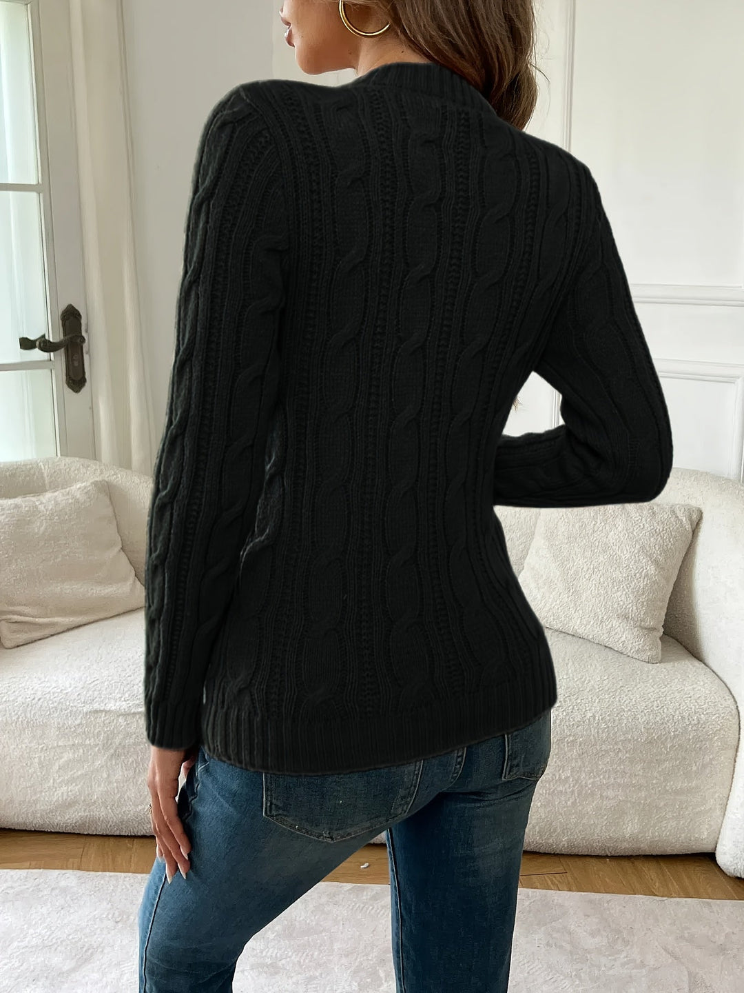 Klasyczny Twist-Knit sweter