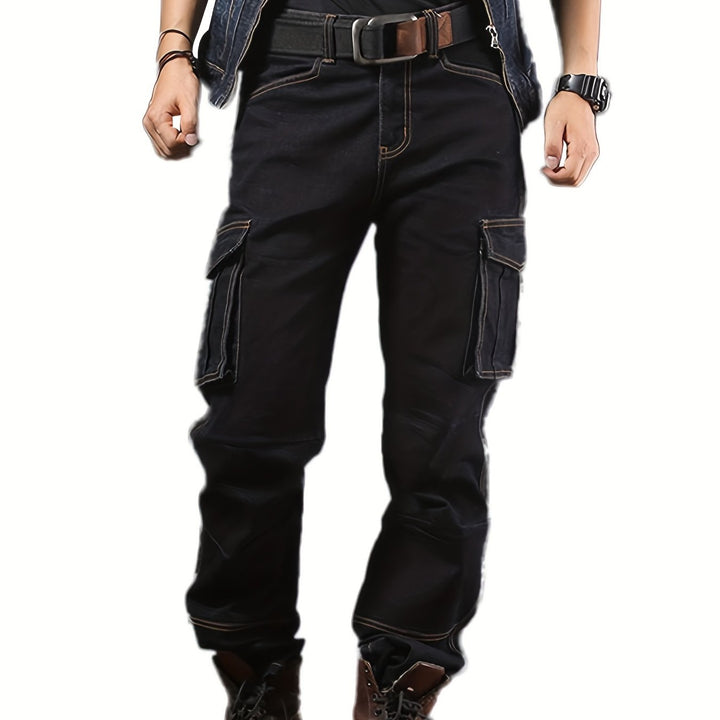 Solidny Multi-Pocket spodnie cargo