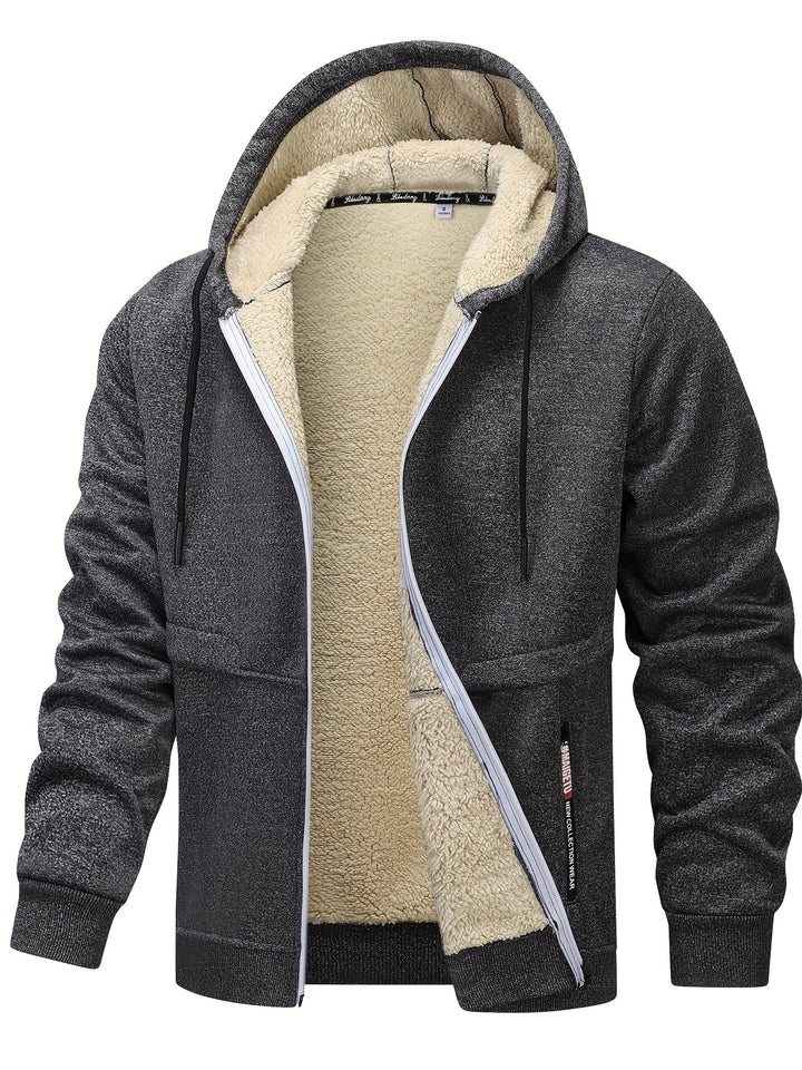 Przytulny z kapturem Zip-Up kurtka